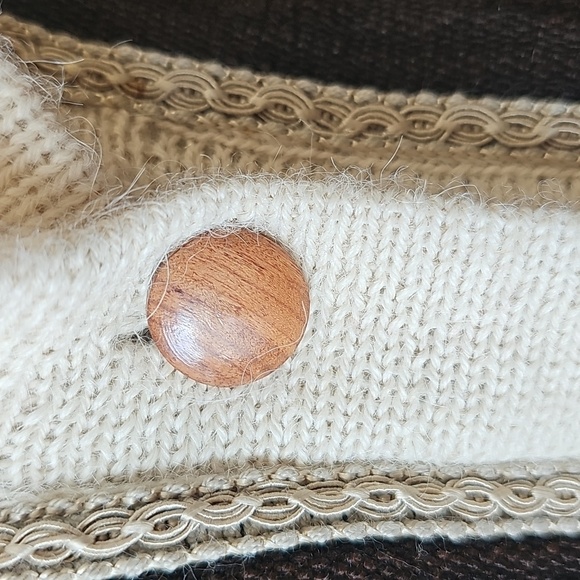 Patchwork Mixed Media Artelana 100% Alpaca Wool Cardigan Sweater S/M - Picture 4 of 5